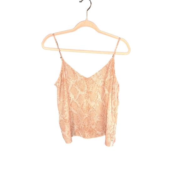 Snakeskin Pattern Tank top in Peach Pink A New Day Y2K Woven Cami Medium - Picture 1 of 8